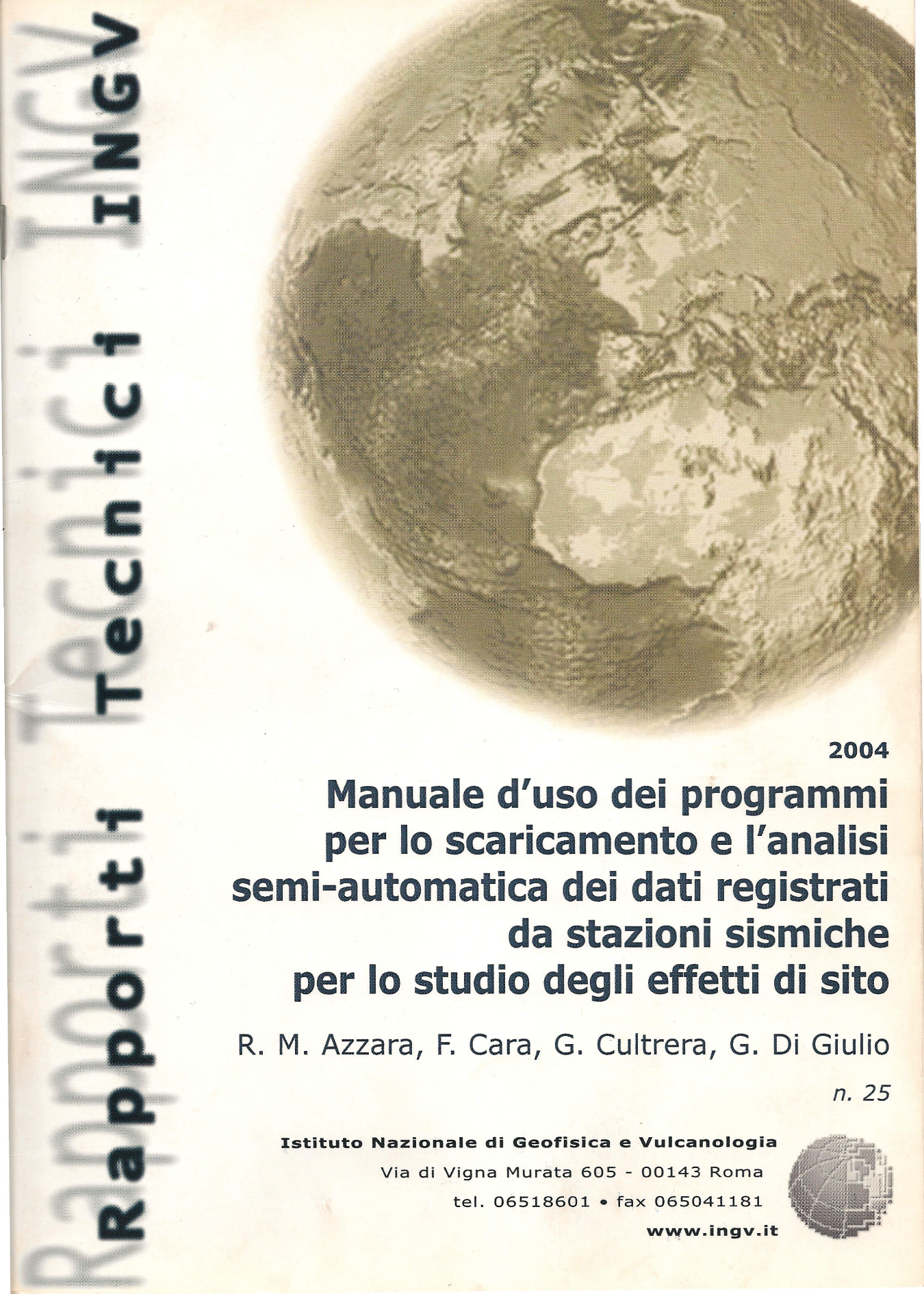 Immagine di copertina del volume 25